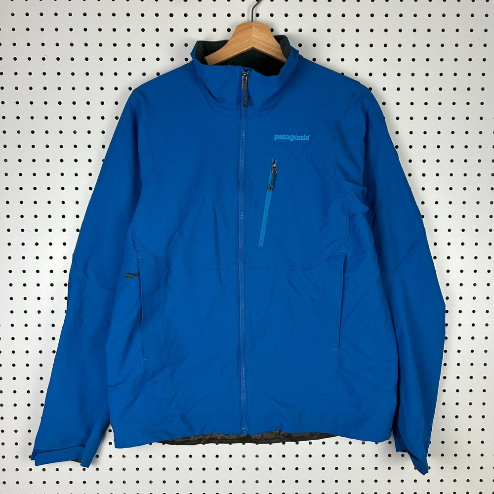 Patagonia Alpine Ski Blue Softshell Jacket Medium Full Zip 83940 Lined Outdoor